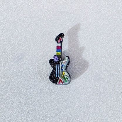 Guitar Metal Beads 17mm Punk Style 3D Enamel Alloy 10pcs 13