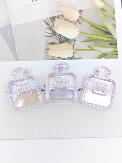 Painted Perfume Bottle Acrylic Beads 29mm Enamel Finish 50pcs 25