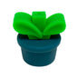 Silicone 3D Focal Beads Flowerpot Grass With Leaf Cluster 20pcs 9
