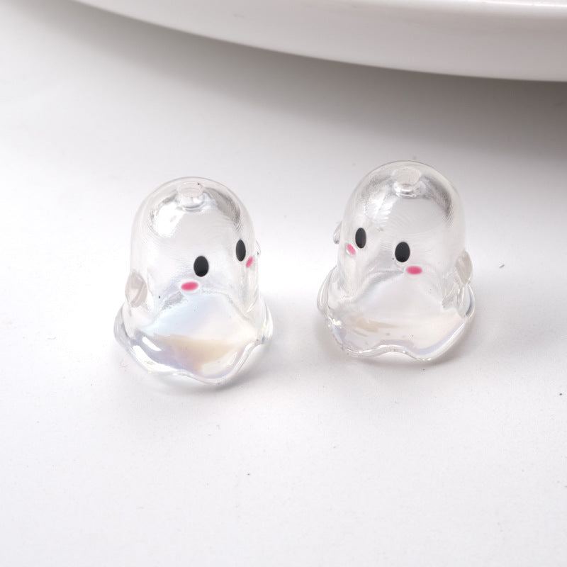 Transparent Ghost Acrylic Beads 17mm Pastel Colors 50pcs 4