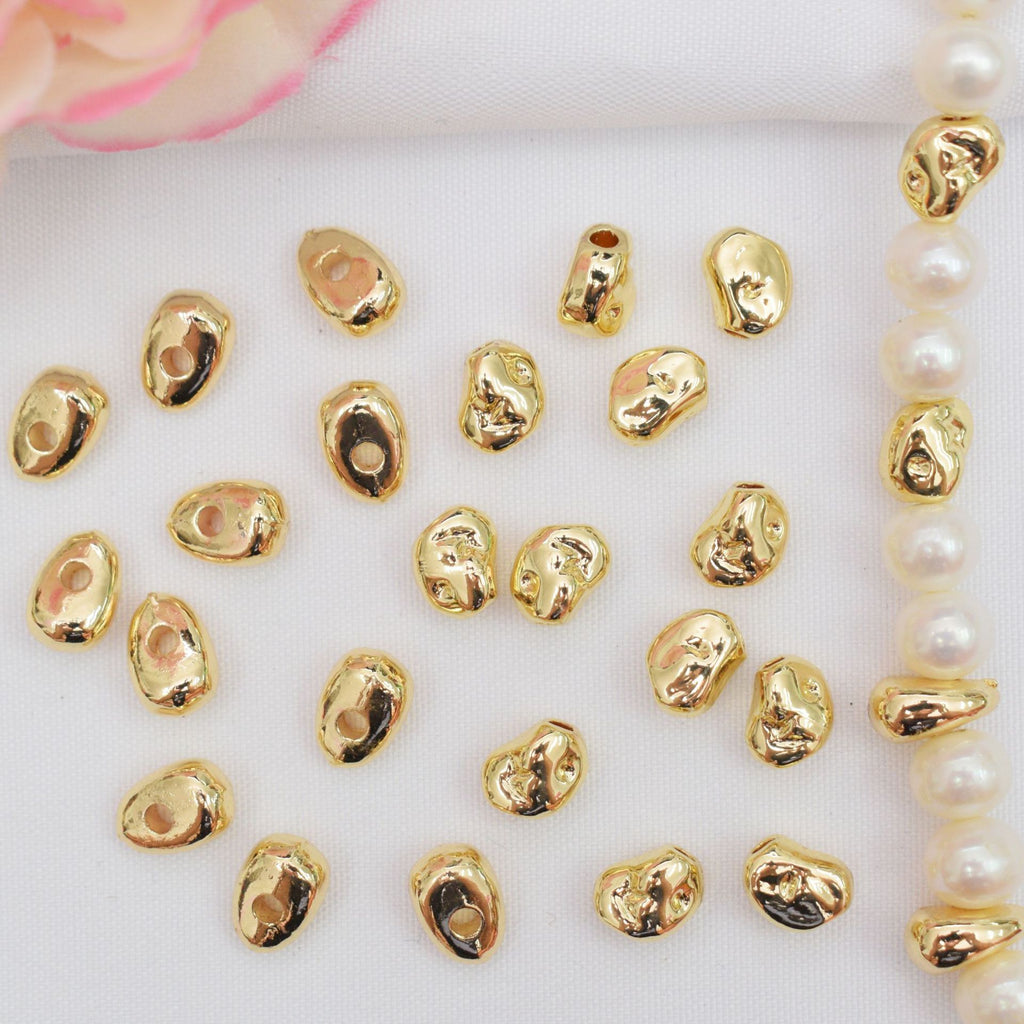 Alloy Irregular Spacer Beads 8mm Tibetan Style 50pcs