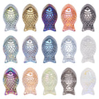 Electroplated Transparent Fish Glass Beads 8x15mm 30pcs