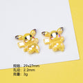 Plating Cute Pikachu Resin Beads Glossy Finish 20pcs 6
