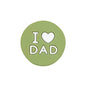 Silicone Focal Beads I Love Dad Embossed Text Solid Color 20pcs 9