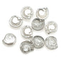 Electroplated Snail Glass Beads 12mm Transparent Iridescent 30pcs 11
