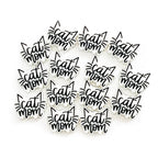 Silicone Focal Beads Cat Mother Bold Lettering Whiskers 10pcs 4