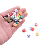 Flat Clay Beads Fruit and Christmas Tree Pattern Polymer 50pcs 4