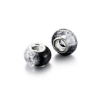 Acrylic Round Spacer Beads 14mm Gradient Two-Color Imitation Crack 100pcs 5