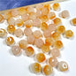 Czech Glass Beads Pumpkin 8mm x 6mm Green Jade Color 50pcs 7