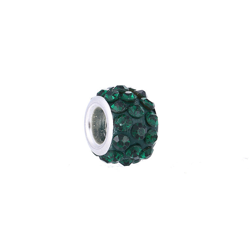 Rhinestone Spacer Clay Beads 7x11mm Chunky Large Hole 100pcs 14