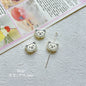 Bear Head Metal Beads 12mm Pastel Painted Chubby Style 10pcs 9