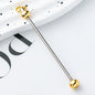 Beadable Keychain Pole Metal Electroplated Vibrant Colors 7