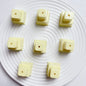 Painted Square Round Acrylic Beads 31mm 35mm Macaron Cake Double Layer 5pcs 10