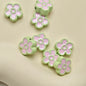 Flower Metal Beads 10mm Baking Painted Two-Color Zinc Alloy 10pcs 6