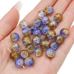 Crackle Round Glass Beads 10mm Assorted Colors 40pcs 33
