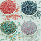 Transparent Frosted Glass Beads 6mm Assorted Colors 50pcs 4
