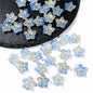 Czech Glass Beads Flower Five Petal 12mm Red Gold Spring 50pcs 8