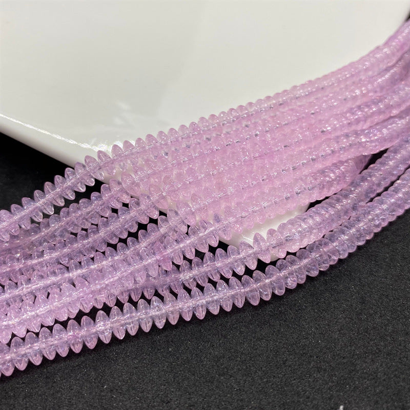 Glass Abacus Spacer Beads 6mm Cracked 148pcs 8