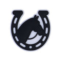 Silicone Focal Beads Horse Horseshoe Shape Black and Brown 20pcs 5