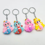 Soft Rubber Mermaid Keychain Pastel Colors Starfish Charm 2