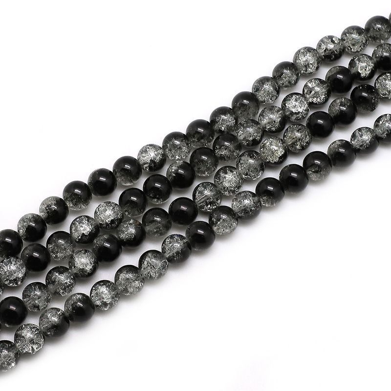 Crackle Round Glass Beads 10mm Assorted Colors 40pcs 8