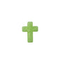 Silicone Focal Beads Cross Matte Speckled Glow in the Dark 20pcs 20