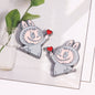 Finger Heart Pose Metal Beads 20mm Enamel Alloy 5pcs 11