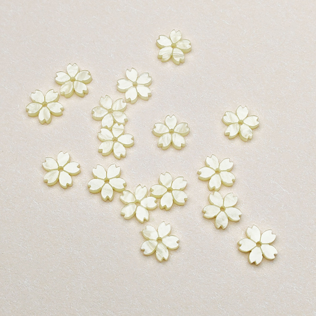 Cherry Blossom Acrylic Beads 10mm Translucent Colorful 30pcs 6