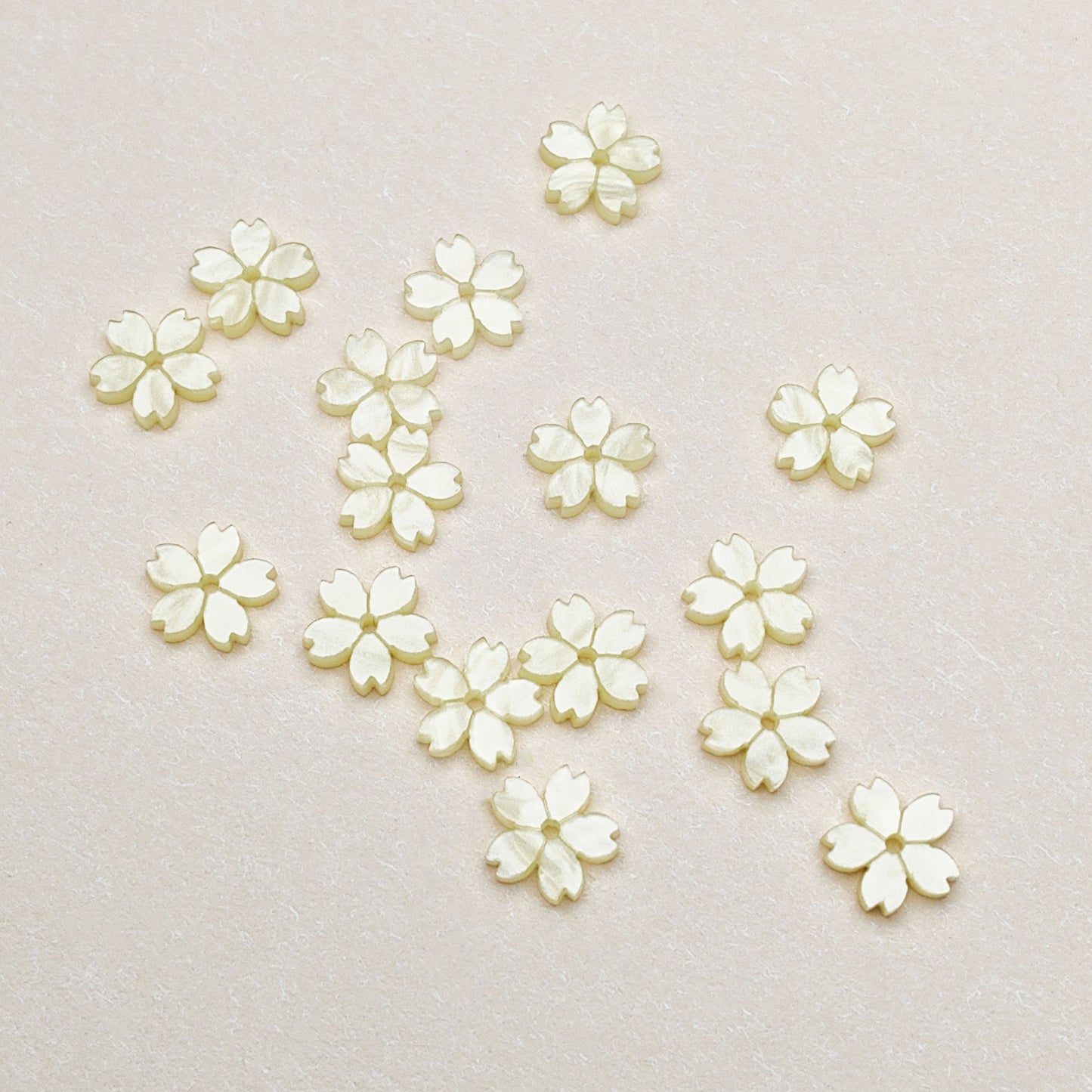 Cherry Blossom Acrylic Beads 10mm Translucent Colorful 30pcs 6