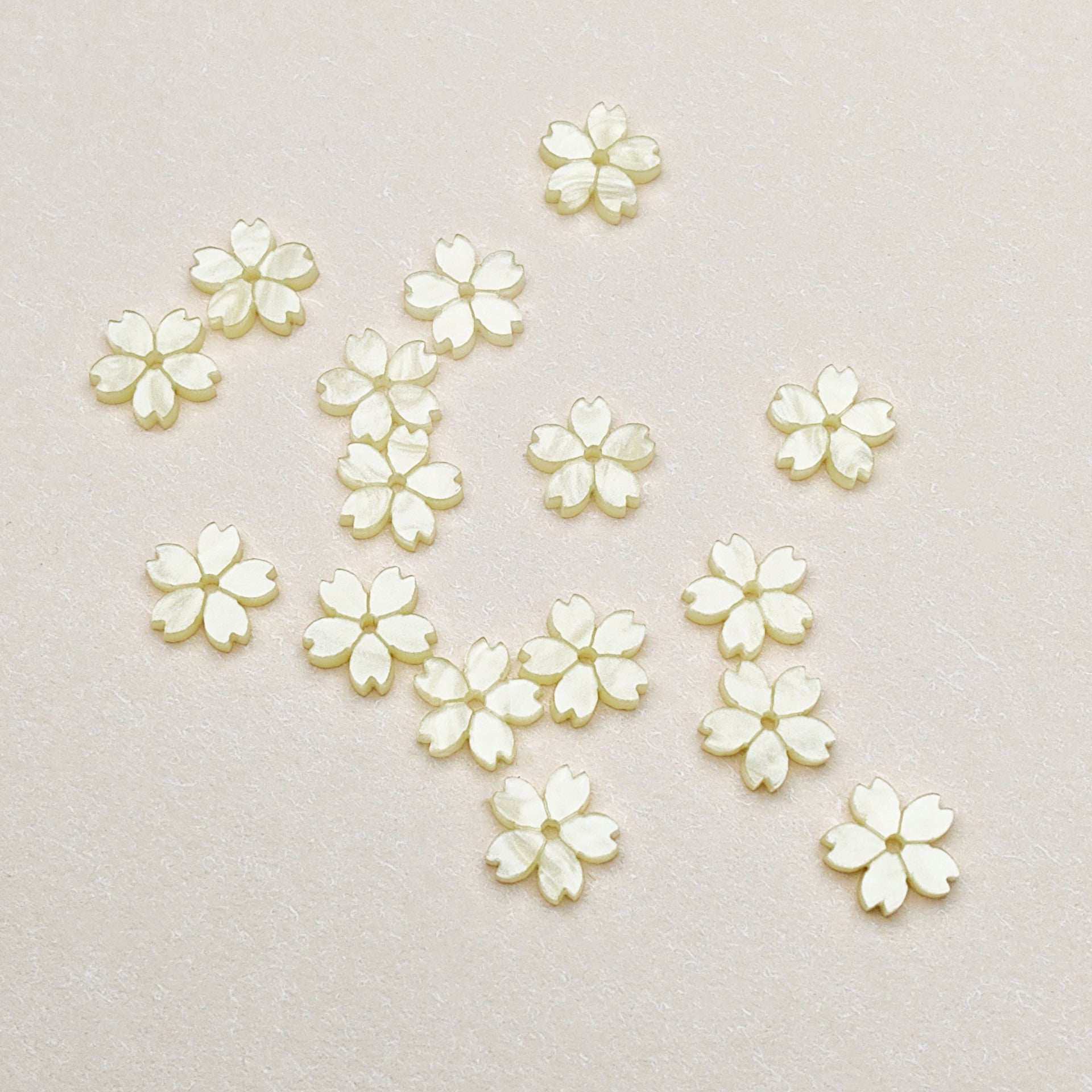 Cherry Blossom Acrylic Beads 10mm Translucent Colorful 30pcs 6