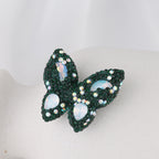 Polymer Clay Butterfly Rhinestone Beads 36mm Napal Style 2pcs 6