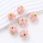 Floral Bubblegum Beads 23mm Bee Flower Ball Resin Rhinestone 3pcs 8
