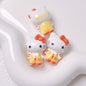 3D Painted Acrylic Beads 26mm Sun Kissed Hello KT Character 5pcs 8