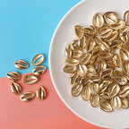 Golden Conch Shaped CCB Plastic Beads 12x17mm 200pcs 3