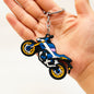PVC Motorcycle Keychain Trendy Vibrant Colors Urban Style 3