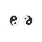 Tai Chi Clay Beads 9mm Black And White Polymer 100pcs 5