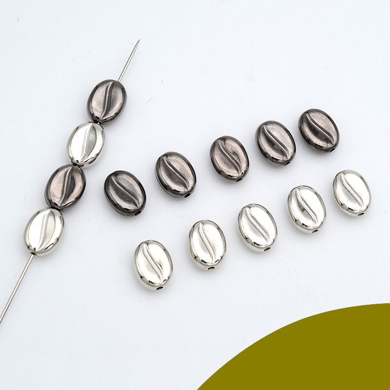 Metallic Color Coffee Bean Acrylic Beads 10mm CCB Plastic 100pcs