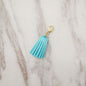 Mini Chunky Tassel Keychain PU Leather with Metal Clasp 8pcs 17