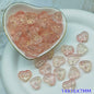 Transparent Bow Pattern Heart Glass Beads 14x16x7mm 25pcs 7
