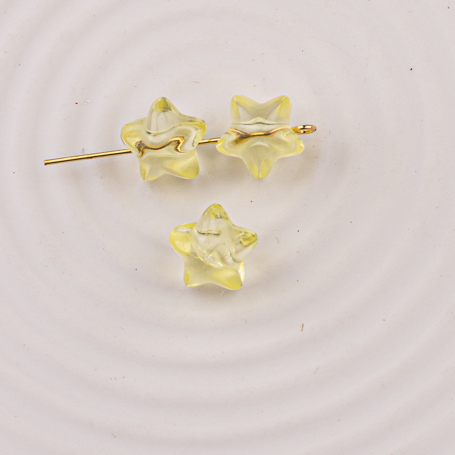 Frosted Small Star Acrylic Beads 11mm Transparent Jelly Color 50pcs 4