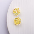 Transparent Plating Clover Acrylic Beads 14mm Summer Glow 10pcs 6