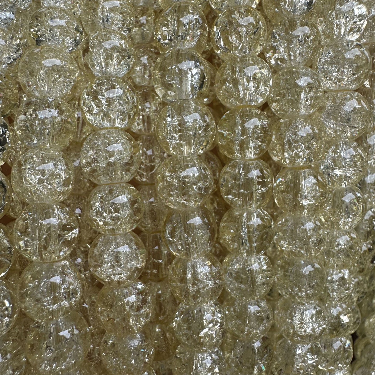 Crackle Round Glass Beads 10mm Explosion Pattern 10 Strands 9