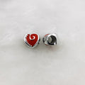 Heart Enamel CCB Plastic Acrylic Beads 12mm Colorful Mixed 50pcs 6