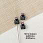 Double Sided Heart and Perfume Bottle Metal Beads 13/16mm Painted Alloy 10pcs 23