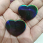 UV Plating Glossy Heart Acrylic Flat Beads 26-32mm 100pcs 3