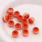 Large Hole Gradient Striped Round Acrylic Beads 10mm 20pcs 8