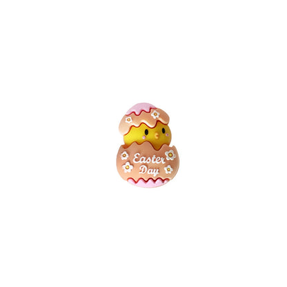 Silicone 3D Focal Beads Easter Chicken Hatching Egg Cracked Shell Top 20pcs 10