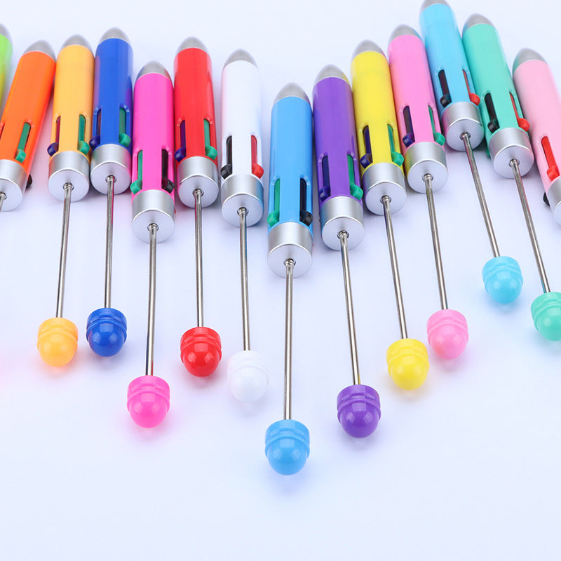Beadable Pen Four Color Ballpoint Vibrant Barrel Bullet Tip 2
