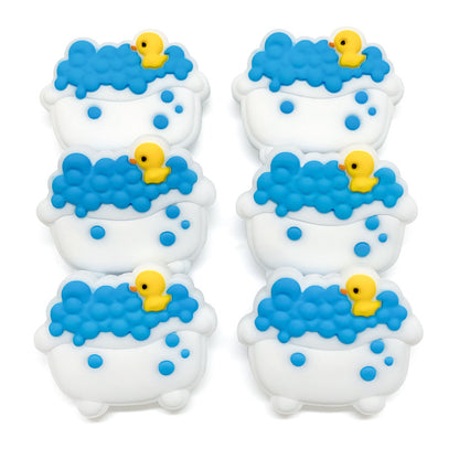Silicone 3D Focal Beads Soaked Duck Bathtub Bubbles 20Pcs 3