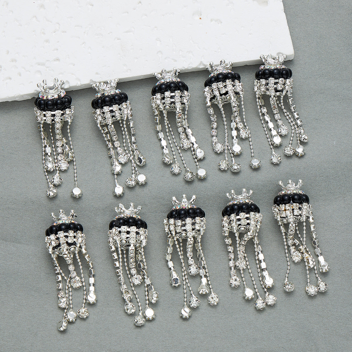 Tassel Crown Rhinestone Beads 19mm Decorative Ball 2pc 7
